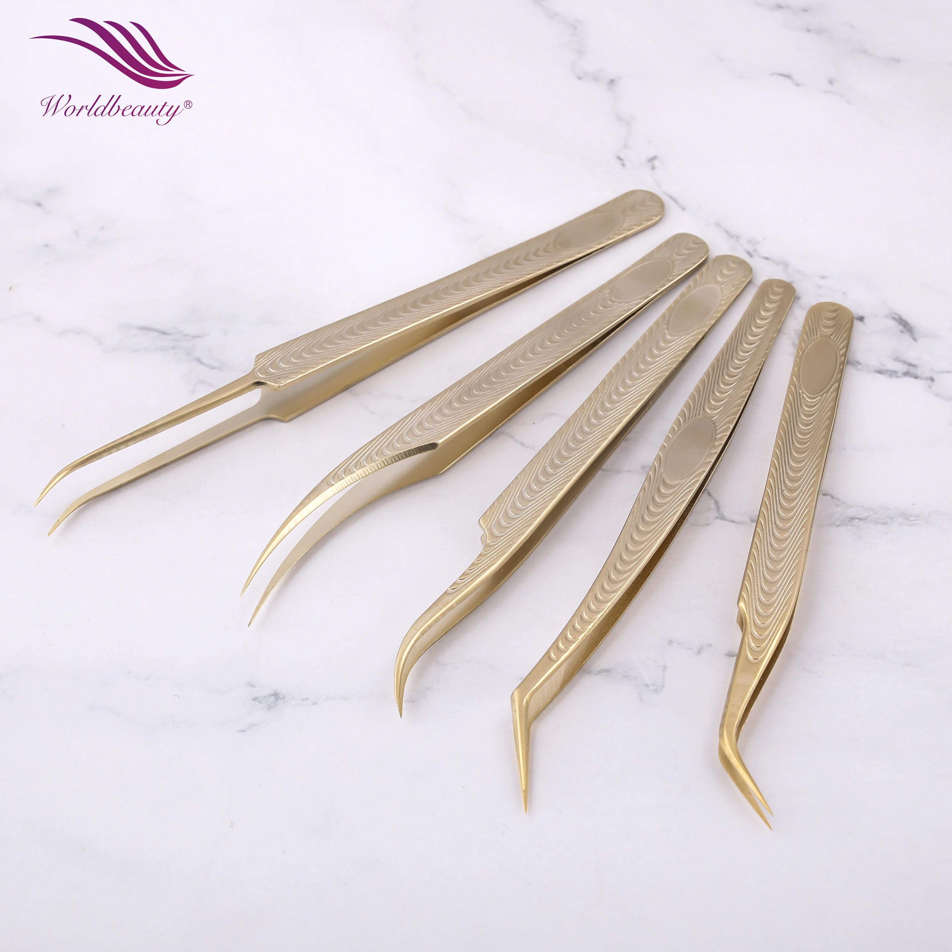 

2022 new Worldbeauty High quality Tweezers eyelash applicator high class tweezer with customize package, Colorful