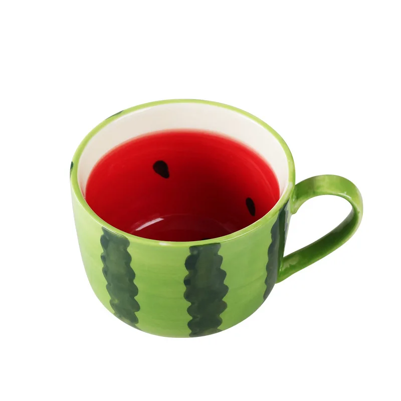 

Hot sale hand painted tea cup ceramic coffee milk mug porcelain fruit mug wholesale, As pictures
