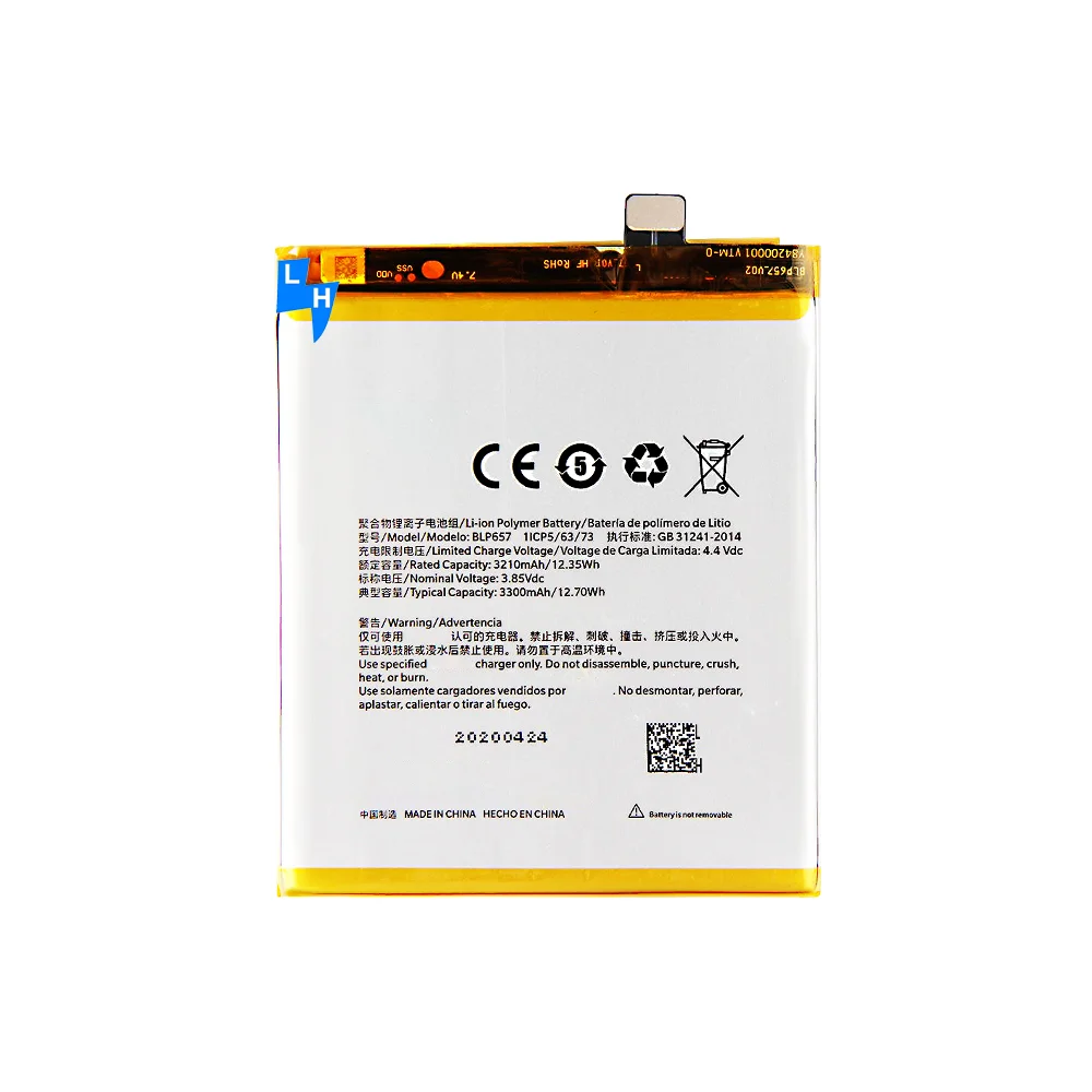 

3300mAh BLP657 1+6 mobile phone battery for OnePlus 6 battery