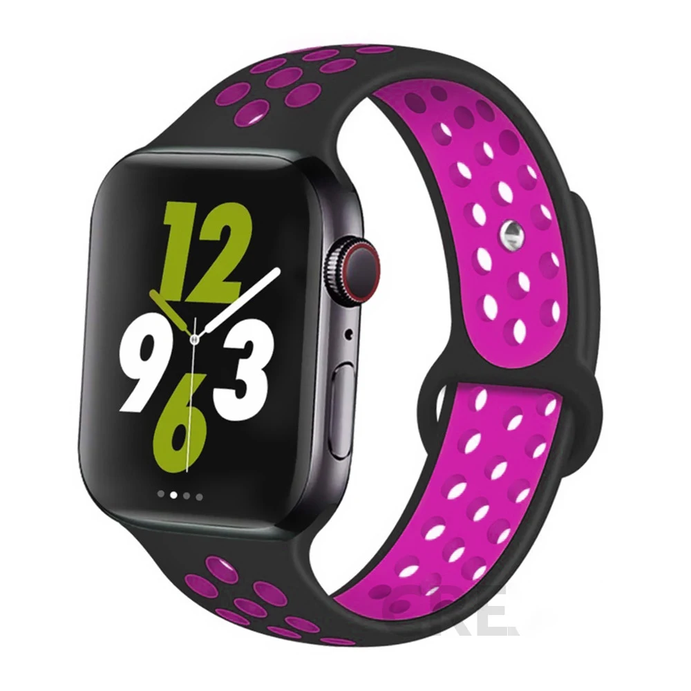 

Keepwin Ebay Soft Slicone Sport Watch Strap Band Replacement Wristband 44 42 40 38mm Silicone Apple Watch Band for iwatch 6 5 4, Multi colors