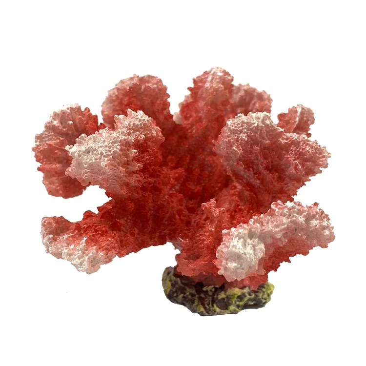 

Marine products fish tank ornament life-size resin coral crafts accessories decoration, Red