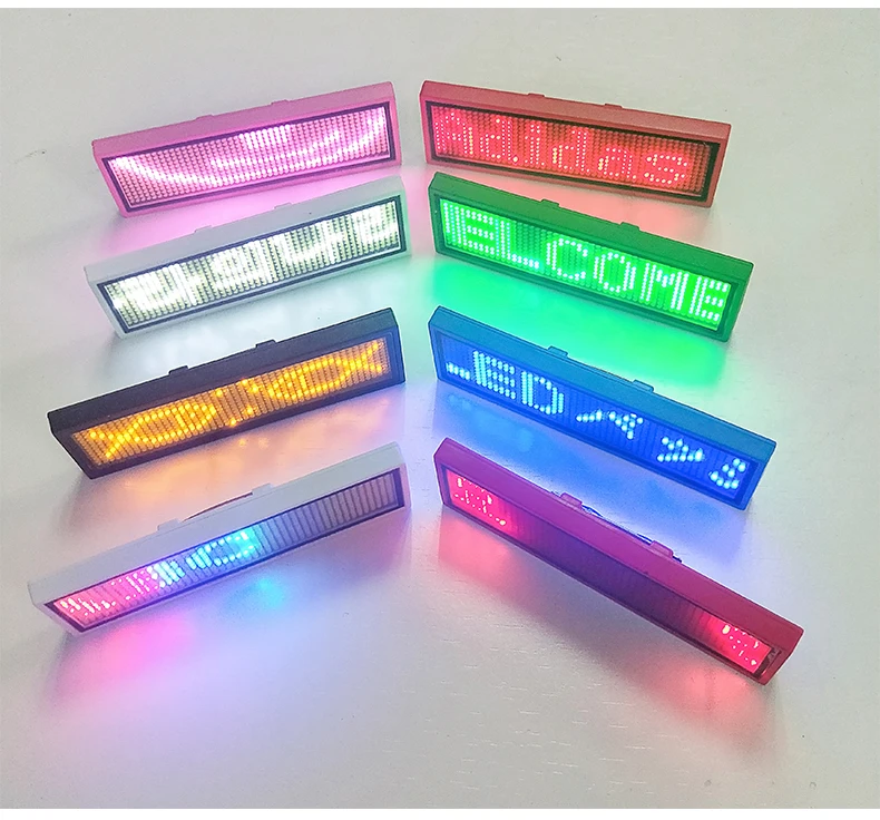 Iledshow Digital Programmable Usb Rechargeable Scrolling
