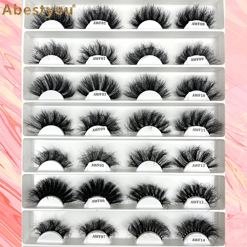 

Abestyou new 66styles hot 8D thick long fluffy messy eyelashes dramatically make-up mink lashes extension