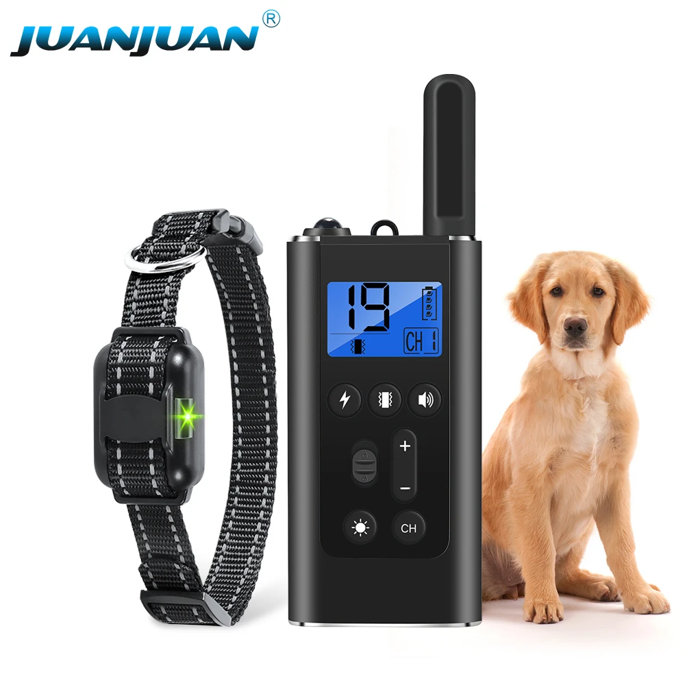 

800m Rechargeable Waterproof LED Pet Supplies Products Remote Control Smart Dog Training Device Collar