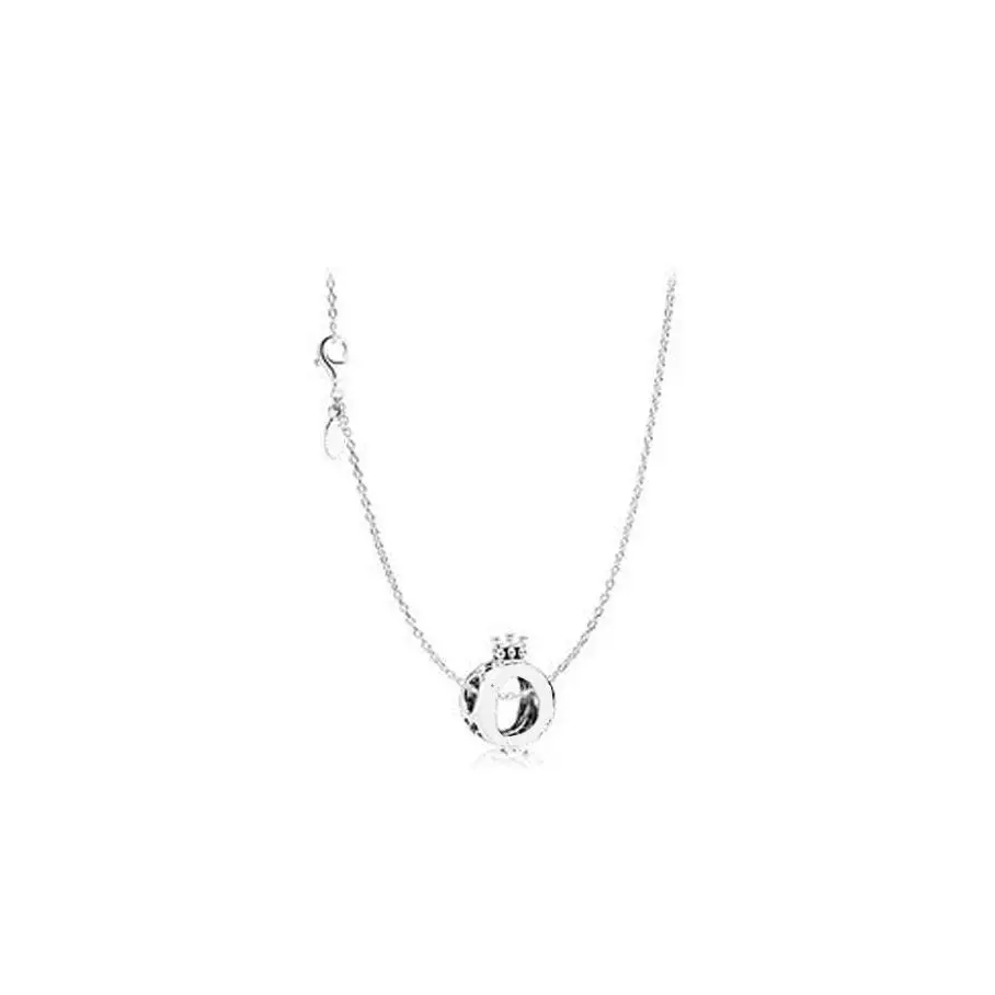 

1Pcs Drop Shipping Alloy Crown Pendant Necklace Fits Pandora 45Cm8Cm Chain Women Female Birthday Chirstmas Gift N002
