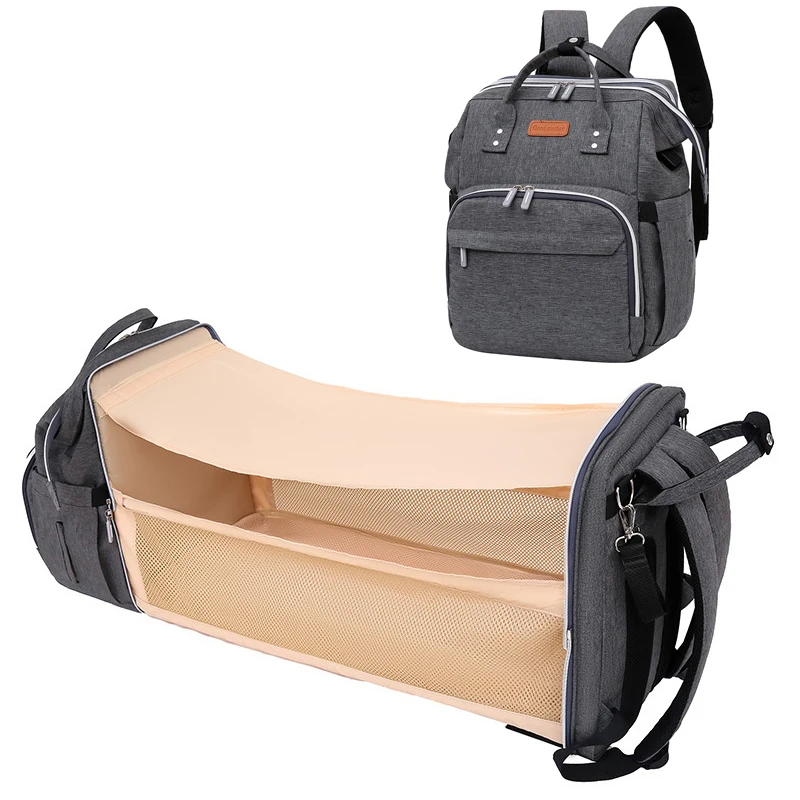 

0903 Custom Wholesale Waterproof Multifunction Fashion Outdoor Foldable Changing Station Large Mummy Diaper Baby Bed in a Bag