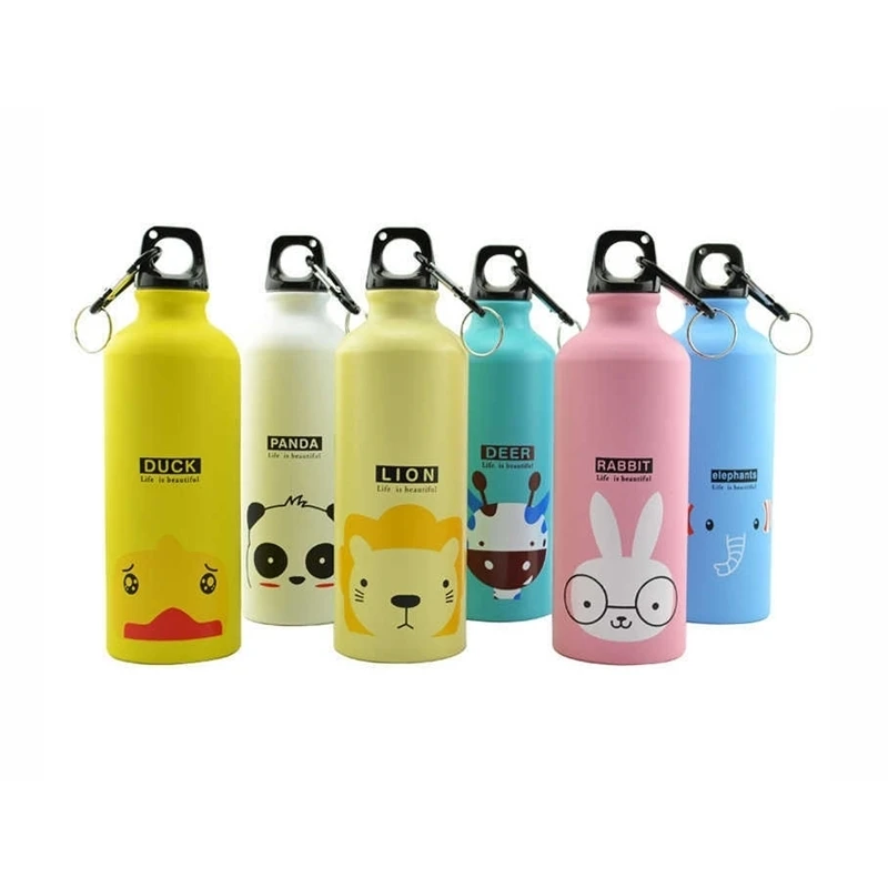 

500ML Leakproof BPA Free Drinking Water Bottle Cute Cartoon Animal Pattern Design Portable Drinkware Kitchen accessories