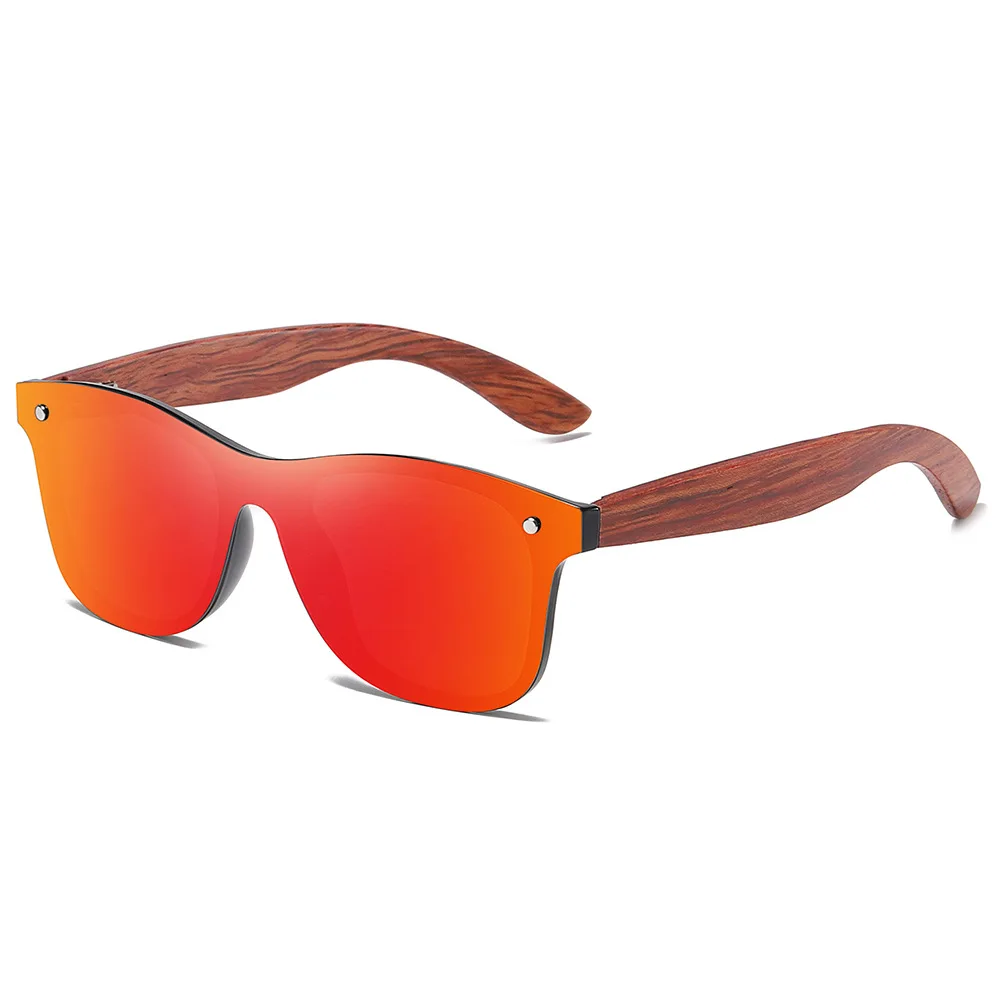 

SKYWAY Fashion Customized Rimless One Piece Lens Sun Glasses Wooden Bamboo Sunglasses