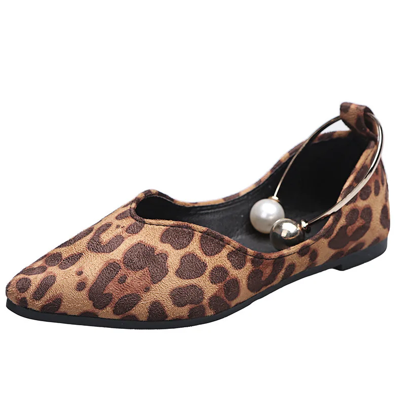 

Wholesale Summer Casual Comfortable Flat Shoes Ladies Pearl Sandals, Leopard print/red/black