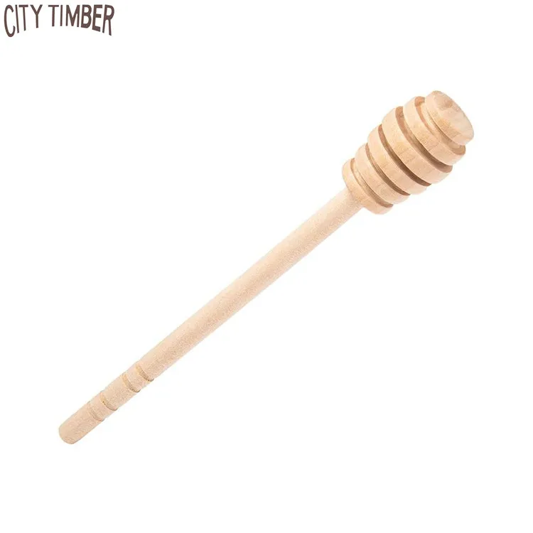 

wholesale honey dipper natural solid wood honey comb stick hot selling honey mixing stirrer, Natural wood color