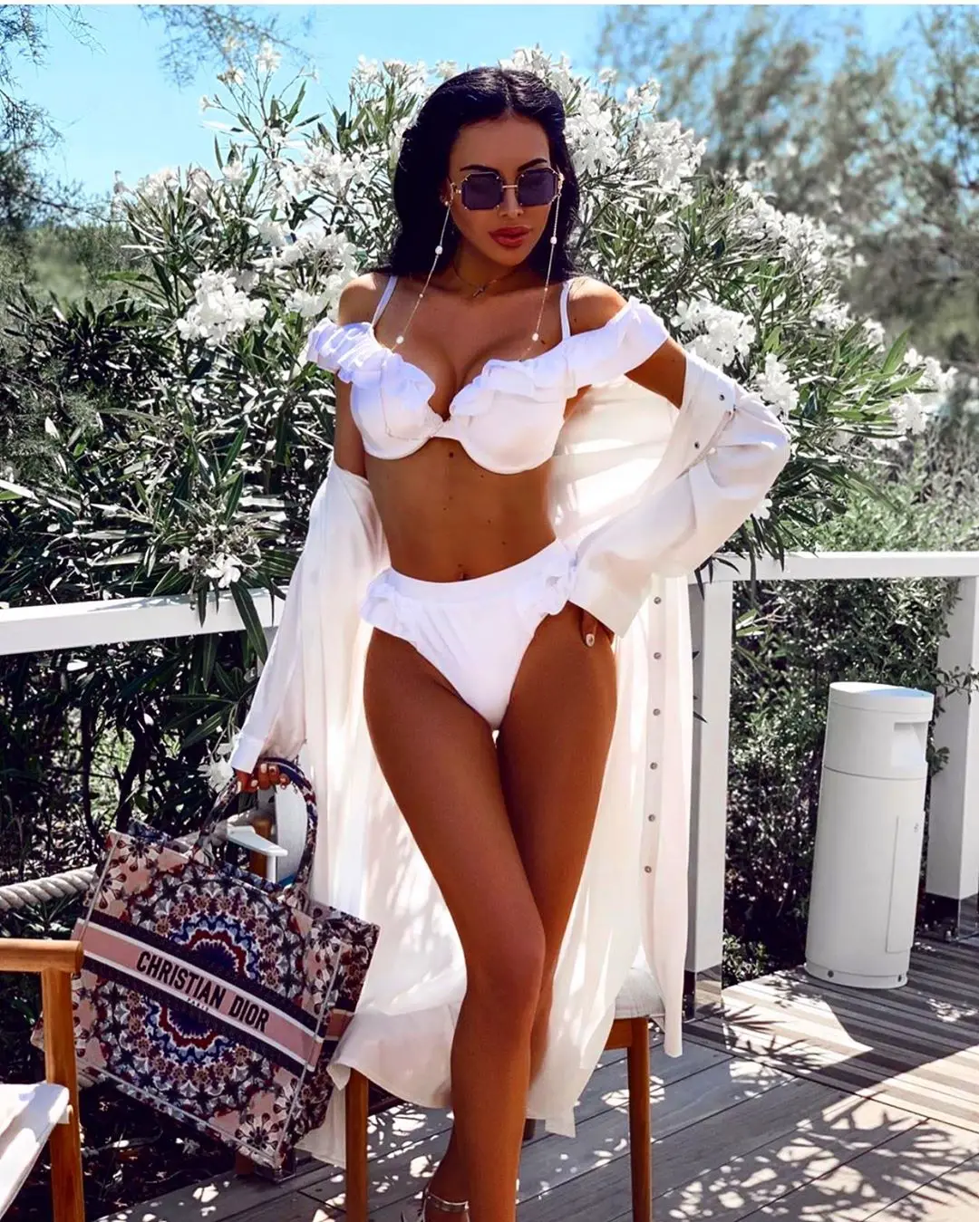 

free sample brasil bikini stripe backless High waist Tie front