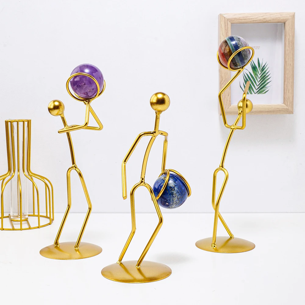 

Interesting special crystal craft player model with crystal ball for decoration