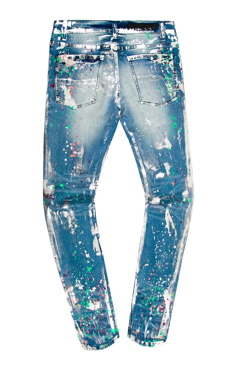 DiZNEW  OEM/ODM factory customize splash washed men jeans distressed jeans manufacture