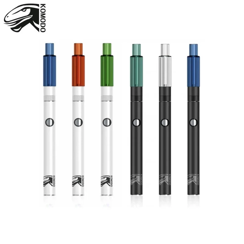 

Komodo Mini Tango Full Glass Refillable Vaporizer Cartridge Black Ceramic Atomizer, Transparenet and colored