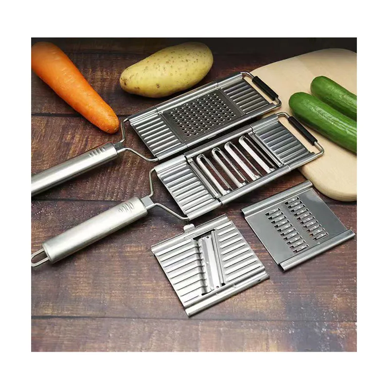

Multifunctional Plate Zester Vegetable Stainless steel grater 4-in-1 Grater kitchen & household vegetable Slicer Grater Chopper, Metal