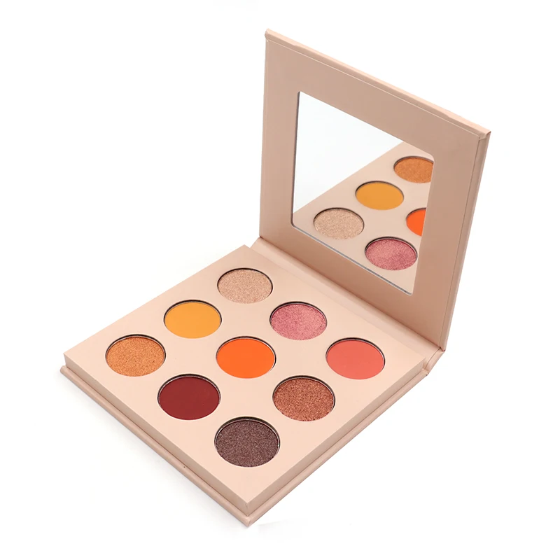 

Cruelty free Vegan waterproof Matte shimmer high pigment 9 colors OEM makeup eye shadow palette