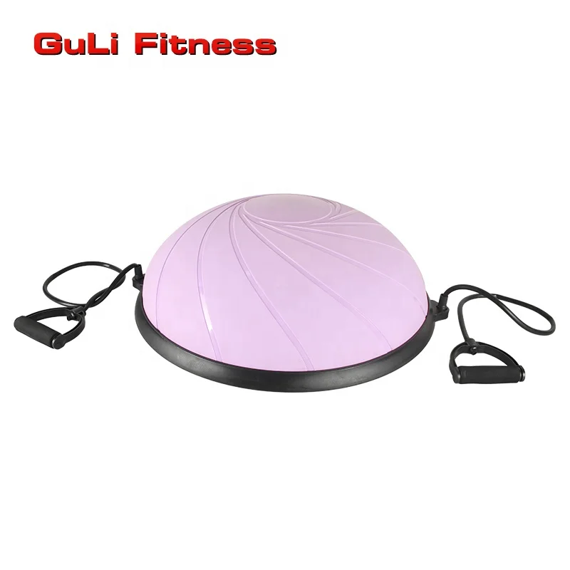 

Guli Fitness Half Balance Ball with Handles and Foot Pump Half Yoga Ball for Stability, Core Workout and Training, Blue,red, pink or customized