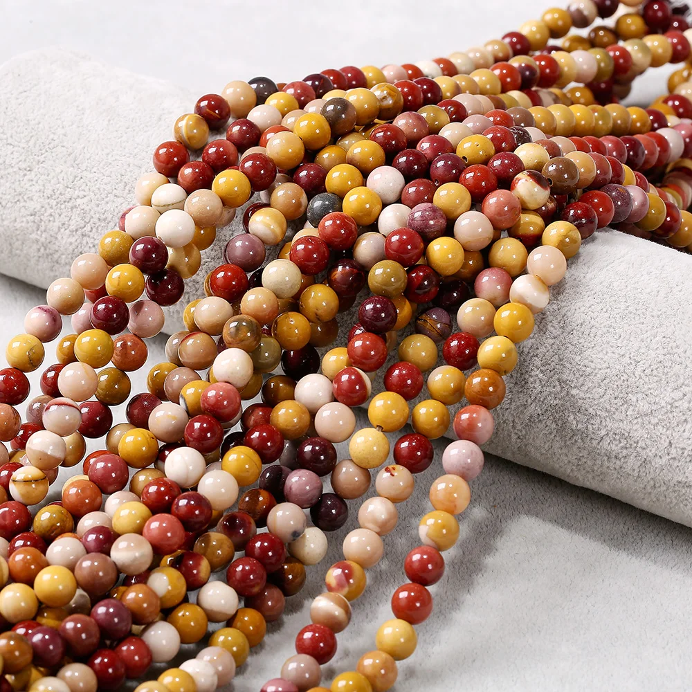 

8mm Australia Mookaite Stone Beads,Natural Round Smooth Beads,Gemstone Loose Agate Beads for Jewelry Making