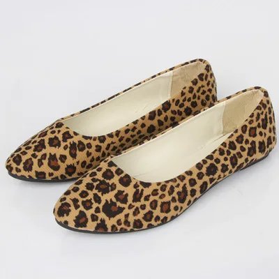 

CLS013 fashion pointed mature casual light flat shoe leopard loafer women sexy low heel shoes, Beige,meter yellow