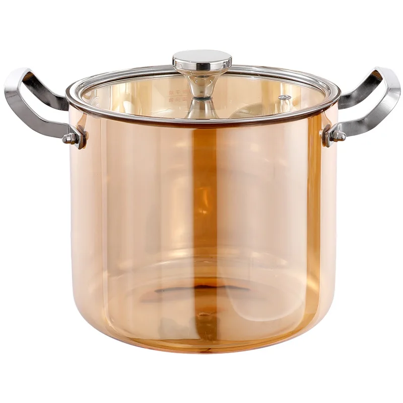 

Wholesale Thickened High Borosilicate Double Ear Soup Pot Transparent Stew Multi-function Pot Glass Boiler