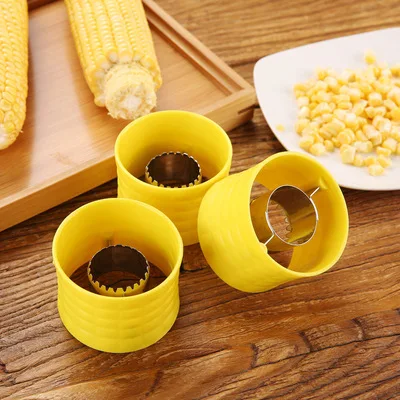 

TY2022 OEM/ODM Kitchen gadgets Corn peeling artifact stainless steel corn planer thresher corn kernel separator peeler, Yellow