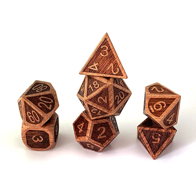 Dnd Board Game Dnd Wood Dice Set rpg Dungeons Zinc Alloy Meta