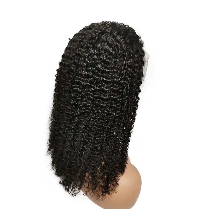 

Remy Brazilian afro kinky Lace Front wig Pre-plucked Kinky Curly 360 Lace Frontal Wig Human Hair Lace Wig Wholesale Hair Vendor, Natural color 360 lace wig