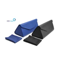 

CSF01S eco friendly cardboard pu decorative glasses case foldable odm and microfiber cleaning cloth set
