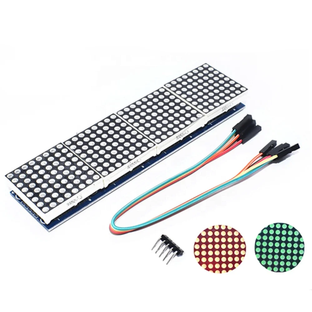 MAX7219 Dot Matrix Module Microcontroller 4 In One Display with 5P Line 4 in 1