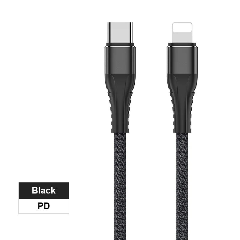 

Trending 2021 20W PD High Quality Nylon Braid Fast Phone Charger USB Cable, Black, red, blue