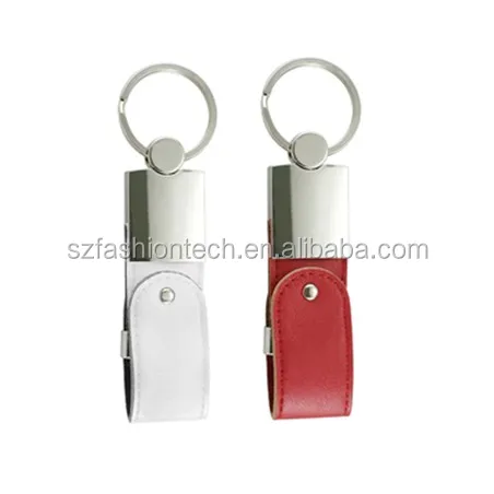 Brand new Custom logo PU leather keychain usb flashdrive 32gb pendrive memorias USB stick - ANKUX.COM