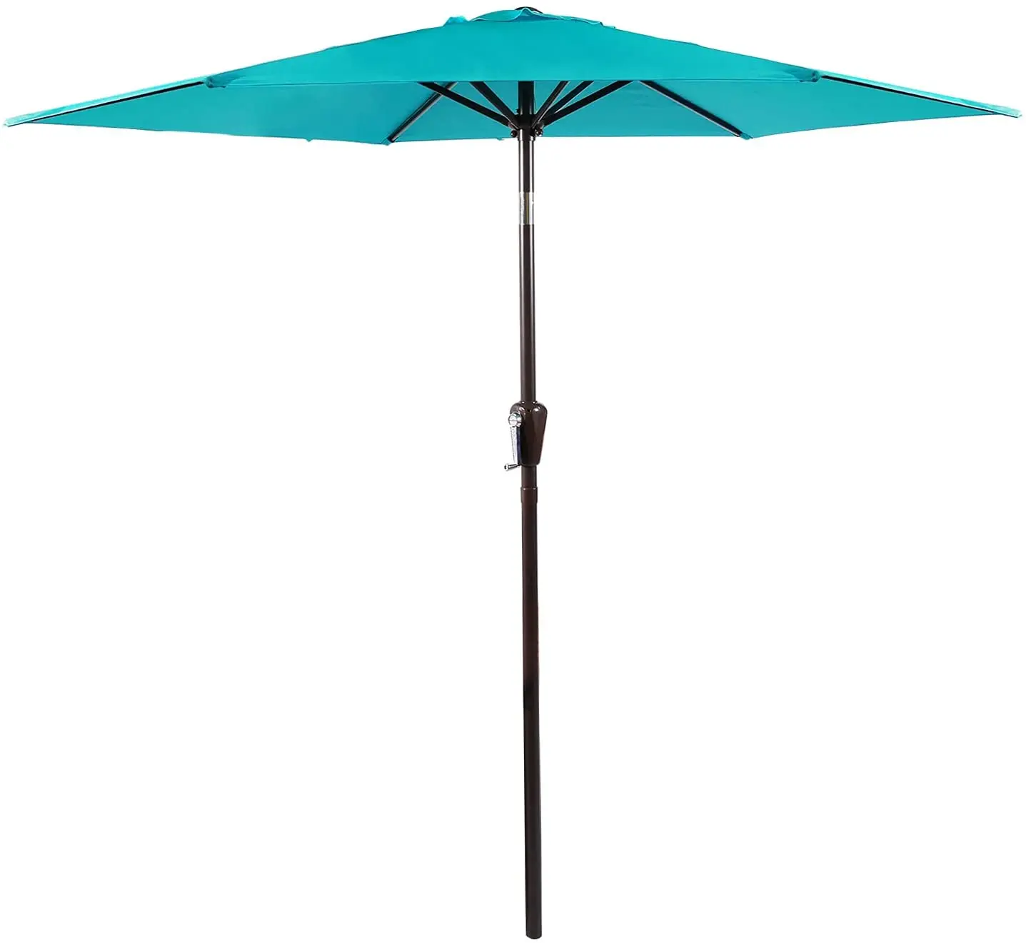 

Patio Umbrella Market Umbrella with Push Button Tilt/Crank 7.5' (Blue)