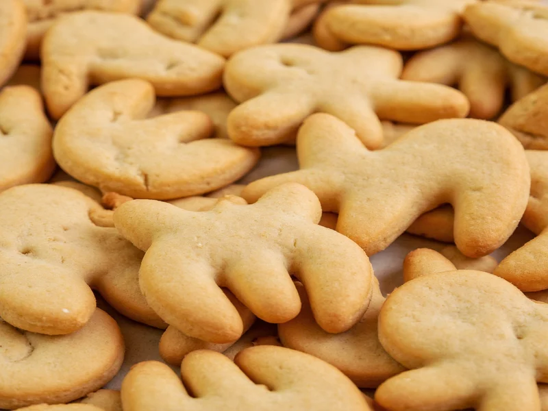 Fresh baked homemade animal crackers