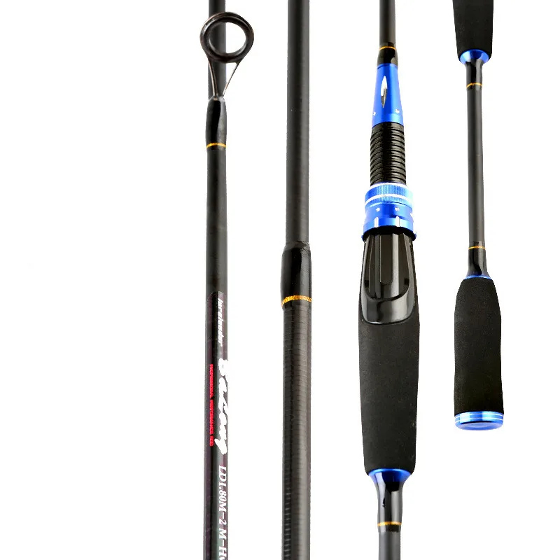 

1.8M 2.1M 2.4M Fishing Rod 2 Sections Power ML Carbon Fiber Spinning Casting Fishing Rods, Blue