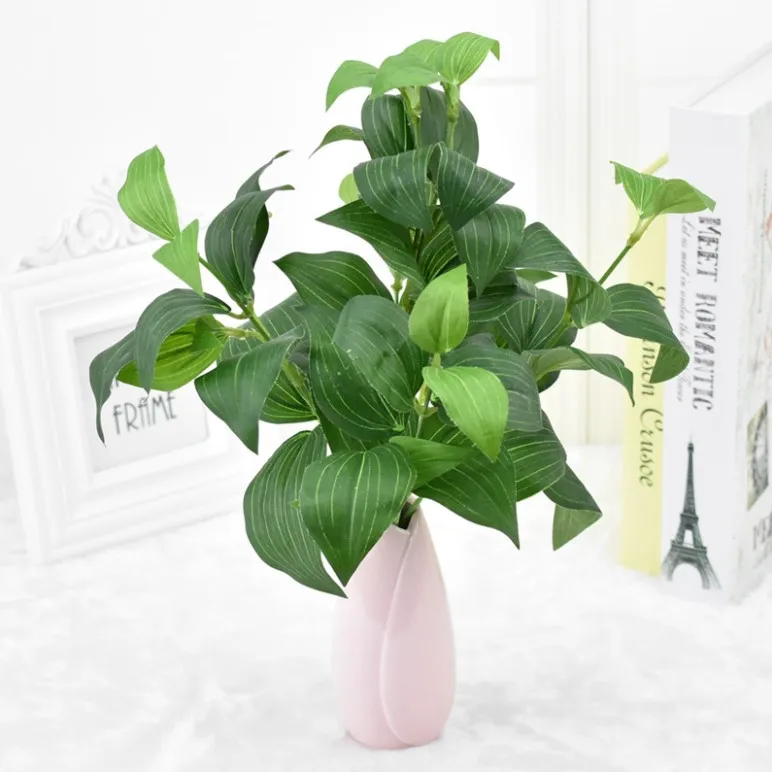 

3 style artificial leaves green bush plant for home, As the picture shown