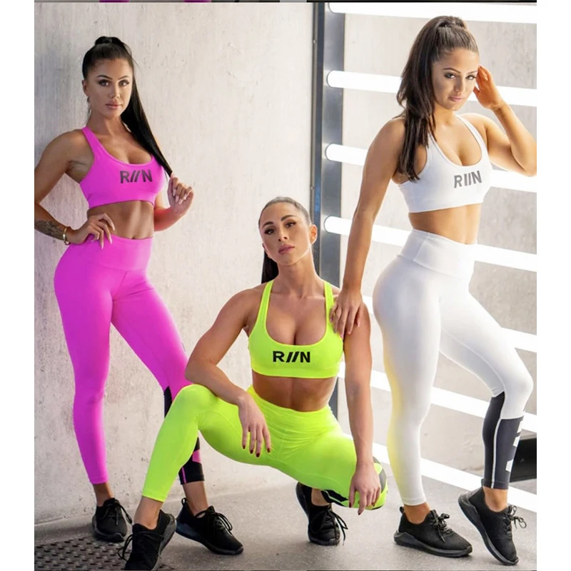 

hot selling oem/odm sport wear gym wear nylon/spandex wholesale fitness yoga bra and legging clothing set for woman, Color avaliable