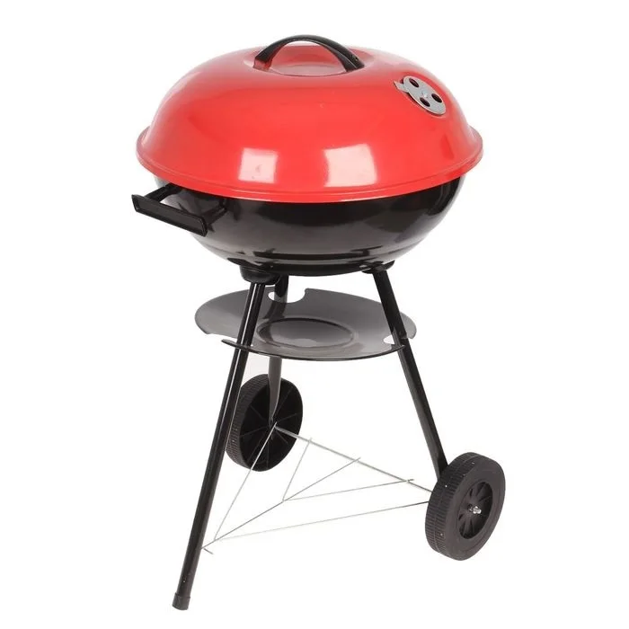 

Reliable Charcoal Outdoor Camping Trolley Portable asador grill bbq, Red/black