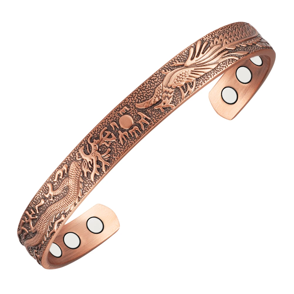 

Energinox Latest new men titanium bio magnetic therapy copper bracelet bangle