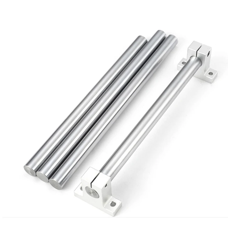 

6mm 8mm 10mm Linear Motion Rail Shaft With Fixed Bearings Aluminum Guide Support Bearing Slip Motor for CNC Routers Mayitr, Silver or customized