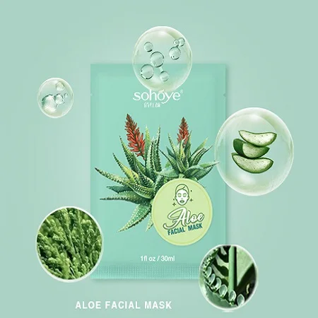 

Private Label Whitening Moisturizing mask beauty mask skin care Aloe herb skin care mask, White mask