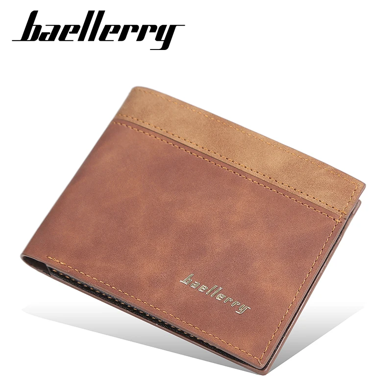 

2021 wholesale baellerry brand mens short pu wallet new design small card holders purse