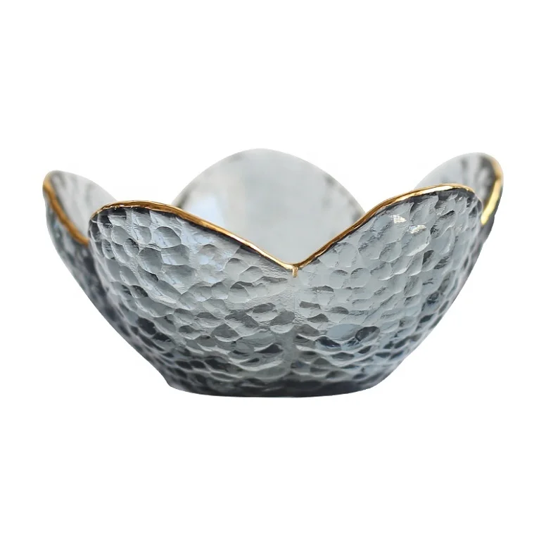 

Factory direct sale Phnom Penh bird's nest bowl home creative fruit salad glass bowl