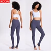 KCOA cheap high waisted workout stretch elastic shiny yoga leggings for women