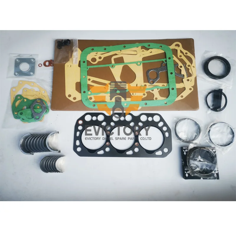 

For MITSUBISHI K3M overhauling rebuild kit piston+ring+full gasket kit+engine bearing