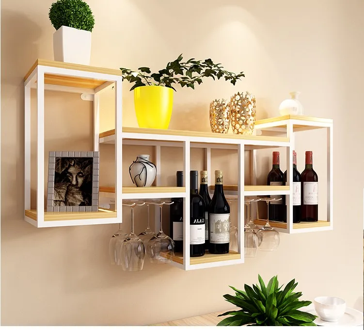 Household Wall Mounted Metal Bookcase Dividers Rack Corner Wall Shelf