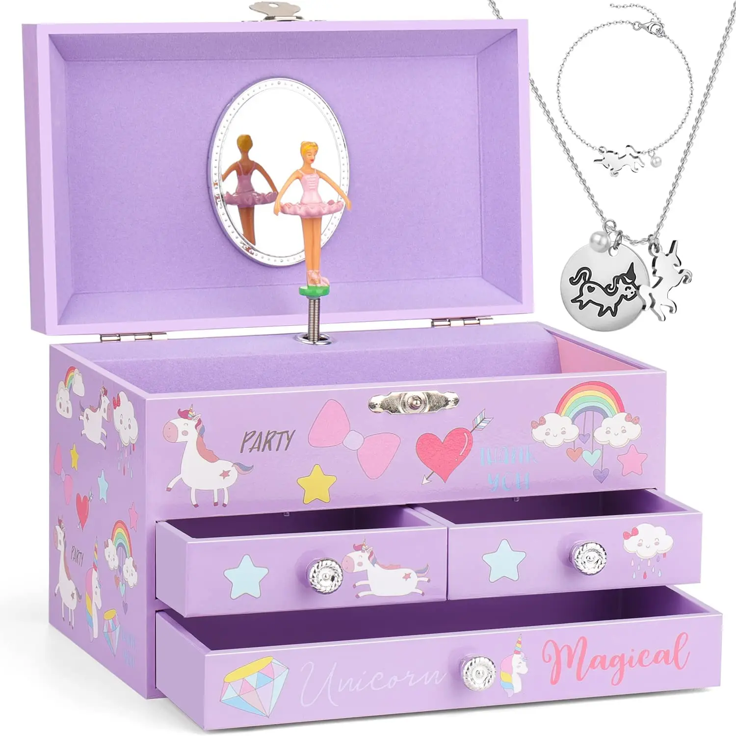 

Ever Bright Factory Best Seller Unicorn Custom Music Box Jewelry Music Box for Kids Gift Musical Box