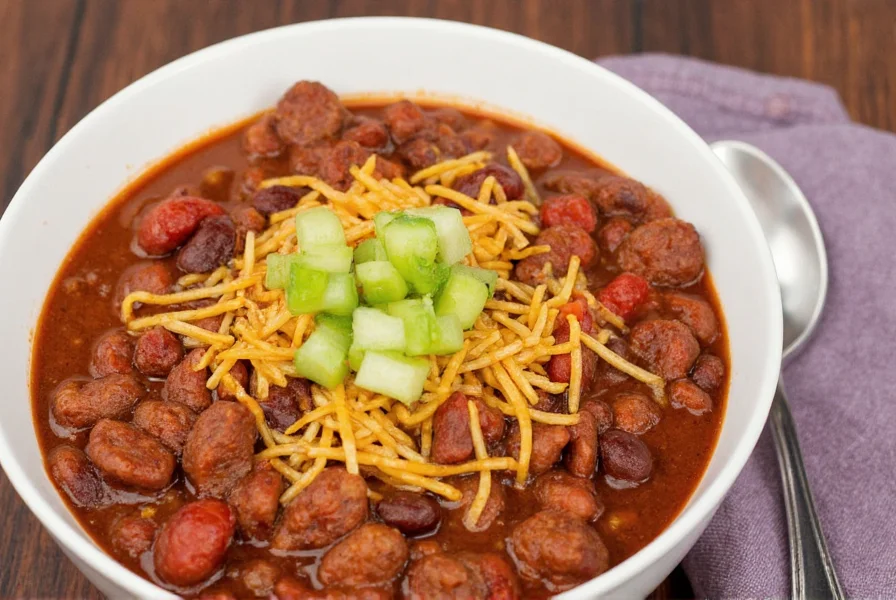 Various types of sausages for chili