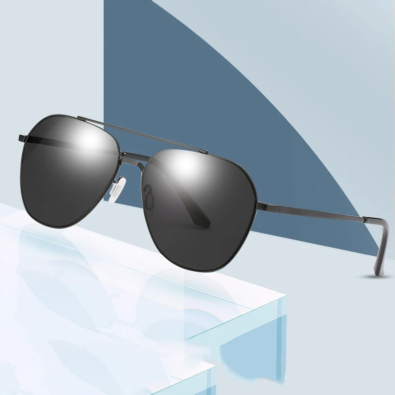 

SKYWAY Brand Top Quality Nylon Lens Sunglasses Fashion Polygon Double Bridge Women Men Metal Sun Glasses UV400