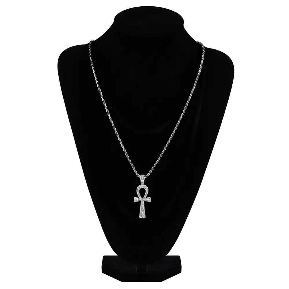 

hip-hop Ankh Key Cross Pendant Chain Tide People Pendant Necklace men women pendant necklace