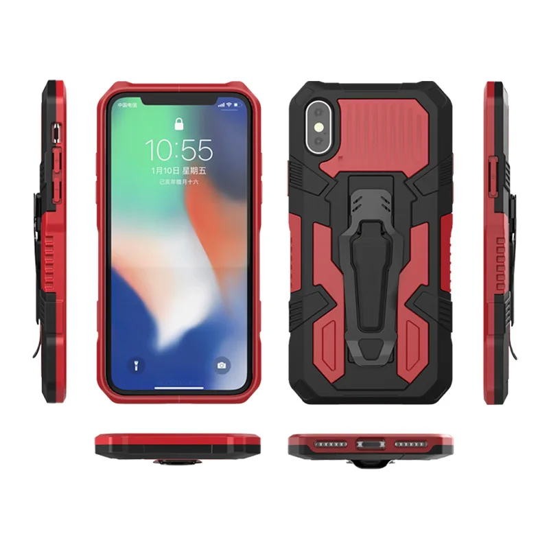 

4 in 1 Mech Warrior Armor Phone Case For iPhone 11 Pro Max XR XS Max Xs 6 6s 78 plus Case Cover Coque